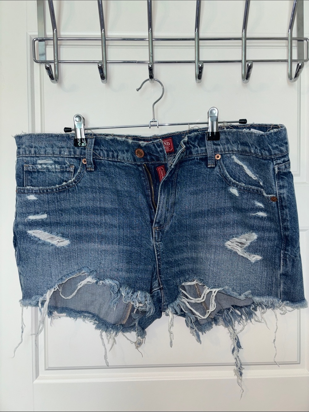 Lucky Brand Distressed Blue Denim Cutoff Shorts